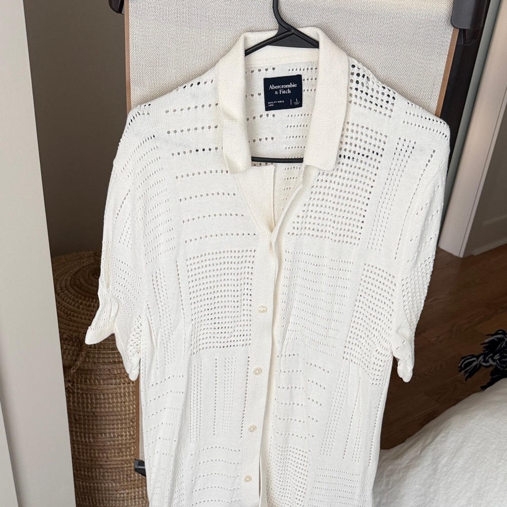 Abercrombie & Fitch White Knit Sweater
